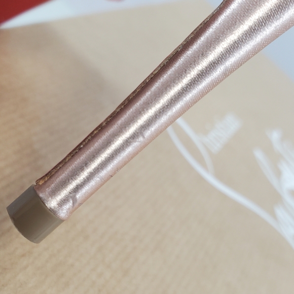 NWT$900 LOUBOUTIN Iriza 85 Leche Silk Satin Metallic Leather Heel Pumps Sz 38.5 - Picture 14 of 14